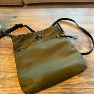 kate spade Olive Green Crossbody Bag with Black Strap